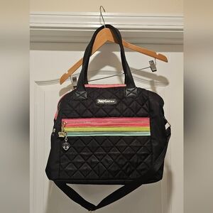 Juicy Couture Womens Quilted Convertible Weekender Bag